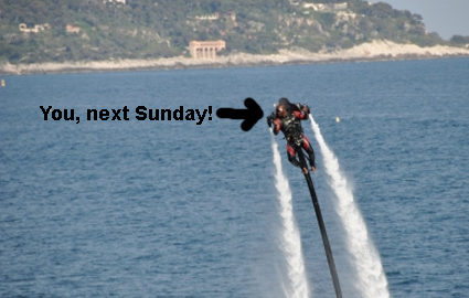 BuyClub Exclusive next Sunday (July 3): 
CHF 199 instead of CHF 270 for Flying with a Water-Propelled Personal Jet-Pack on Lake Geneva Photo