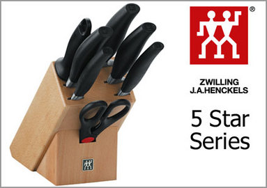 
CHF 462 CHF 231 
World leading Zwilling® 8-Piece Knife Block from the top end 5-Stars Series. All you'll ever need in the kitchen in 1 stylish wooden block, designed for a life time of superior performance Photo