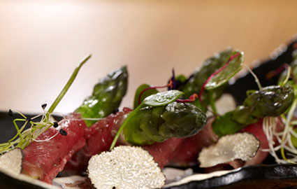 Just opened: gastronomic Japanese-French fusion cuisine at the brand new Time restaurant, by ex sous-chef of Michelin-star Châteauvieux. Chef's Signature Menu (11 dishes) for 2 people: CHF 79 instead of CHF 174  Photo