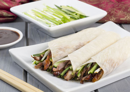 CHF 98 CHF 49 
Traditional 3-service Chinese Peking Duck menu for 2 People at Chez Kuk Restaurant in Plainpalais  Photo