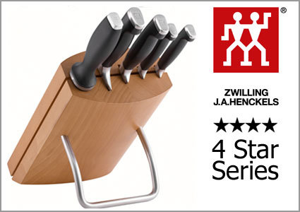 
CHF 432 CHF 189 
World leading Zwilling® 6-Piece Knife Block from the top end TWIN ® Four Star II Series.  All you'll ever need in the kitchen in 1 stylish wooden block, designed for a life time of superior performance Photo