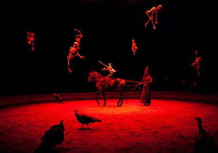 From CHF 97  CHF 68 
Amazing Calacas Show by Bartabas & the Zingaro Group Featuring Horses, Dancers, Actors, Live Music & Crazy Energy.  June 2, 4, 5 & 9 at Plaine de Plainpalais Photo