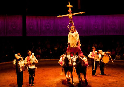 From CHF 97  CHF 68 
Amazing Calacas Show by Bartabas & the Zingaro Group Featuring Horses, Dancers, Actors, Live Music & Crazy Energy.  June 2, 4, 5 & 9 at Plaine de Plainpalais Photo