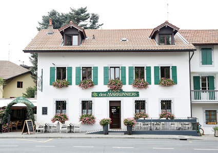 CHF 172 CHF 79 for 2 people 
Amazing Fish & Seafood: 3-course discovery menu for 2 People at Cafe des Marronniers , rated 4.5/5 on Tripadvisor ( Valid Mon-Fri Lunch & Dinner)  Photo