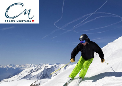 CHF 500 CHF 249 
Ski vacation at Crans-Montana's 5* Grand Hotel du Golf & Palace:

3 min walk to Crans-Montana center 
Free door-to-ski lifts shuttle (10 mins) 
Up to 2 kids can stay in parents' room
Incl 1 night for 2 people in Mountain Deluxe room, Breakfast, Spa + pool + gym access, parking, public-space WiFi Photo