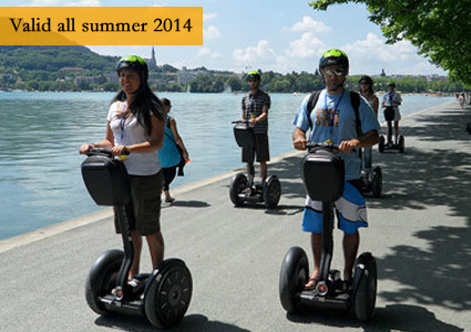 CHF 78 CHF 39 
Valid all summer 2014: Guided Segway tour of Annecy for 2 people (incl Segway training). Amazing way to discover one of region's most stunning cities  Photo