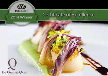 CHF 198 CHF 99 for 2 people 
Winner Tripadvisor's Certificate of Excellence 2014: Gourmet Mediterranean Fusion-Cuisine at the 5-Star Hotel Metropole's Le Grand Quai Photo