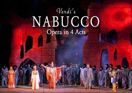In Geneva 1 Night Only 
Verdi's Masterpiece Opera Nabucco Starring Ukraine National Opera Soloist 
with Moldavian National Opera Orchestra Mar 18, 20h, Arena. 

Category 1: CHF 110 CHF 66  
Category 2: CHF 95 CHF 57  Photo