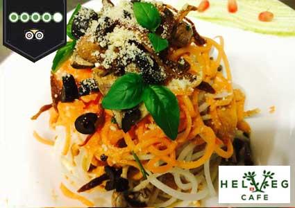 
CHF 110 CHF 55 for 2 People
Delicious Creative Vegan Cuisine at Helveg Café Restaurant in Champel. 
Valid Dinner Wed-Sat Photo