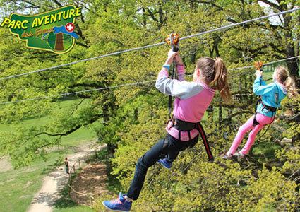 For Kids + Adults Who Love Outdoor Activities:
CHF 76 CHF 38 for 2 Passes to Tree-Top Adventure Forest at Parc Aventure Evaux. 
From Age 6+. Valid All Summer 2015 Photo