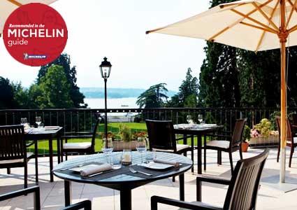 CHF 217 CHF 119  for 2 people 
Gourmet Summer Grill on the Amazing Lake-View Terrace at Restaurant du Parc des Eaux-Vives  Photo