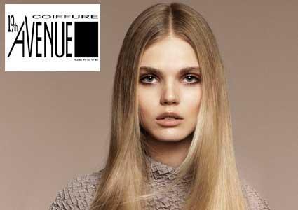 Pamper Your Hair at 19th Avenue: One of Geneva's Most Respected Hair Salons (4 Geneva Locations) 
Women: 

Cut, Mask & Brushing: 131 CHF 78 
Cut, Mask & Color: 220 CHF 129 
Cut, Mask & Highlights/Lowlights: 336 CHF 199 
Men: 

Cut, Mask & Brushing: 74 CHF 44  Photo