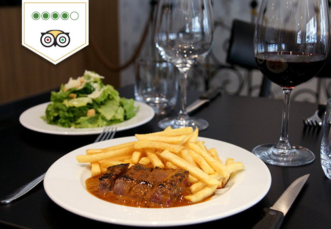 4 Stars on TripAdvisor

Entrecote Dinner for 2 at Wine & Beef (Geneva Center)

Valid 7/7
 Photo