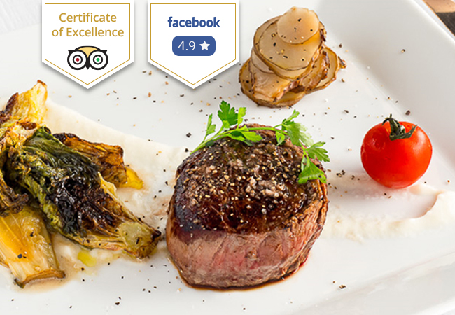 Tripadvisor Certificate of Excellence 2017
Award-Winning Grilled Meats & Seafood at Andrea's Bistro & Grill


	Pay CHF 69 for CHF 120 Food Credit
	Valid Dinner Mon-Sat

 Photo
