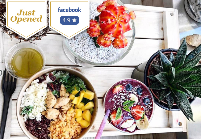 Just Opened, 4.9 Stars Facebook
Superfood Cuisine & Salads at Green Gorilla Café


	1 voucher = 2 salad bowls + 2 juices + 2 acai bowls
	Valid eat-in or takeaway


 



 
 Photo