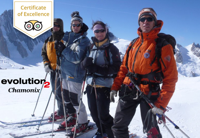 TripAdvisor Certificate of Excellence
2.5h Group Ski Lesson (in EN) at Chamonix with Evolution 2: Chamonix's Top Ski School 


	For Adults & Kids
	Beginner, Intermediate & Advanced
	Lessons Happen Sat & Sun

 Photo