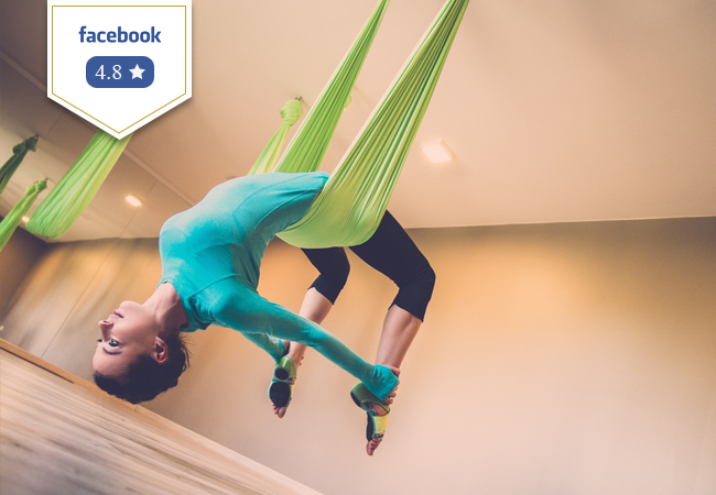 4.8 Stars on Facebook

Any 5 Dance Classes at Aerial Dance Studio (Carouge)
30+ classes / week to choose from:


	Pole Dancing
	Aerial Yoga
	Aerial Hoop
	Aerial Silk
	More

 Photo