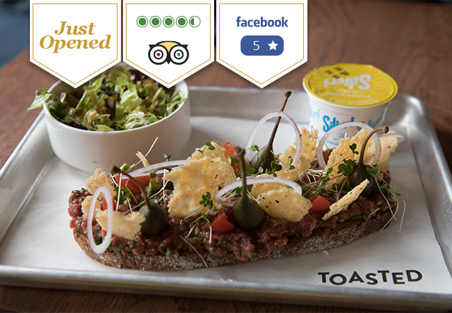 Just Opened, 4.5 stars on TripAdvisor

Re-invented French Tartines with a Twist at TOASTED (Plainpalais)

Pay CHF 36 for CHF 60 credit towards any food & drink
 Photo