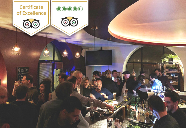 Tripadvisor Certificate of Excellence
Craft Beers, Cocktails, Tapas & Pizzas at 22 Grand Rue (Old Town)

Pay CHF 39 for CHF 70 Open Credit
Valid for Any Food & Drinks
 Photo