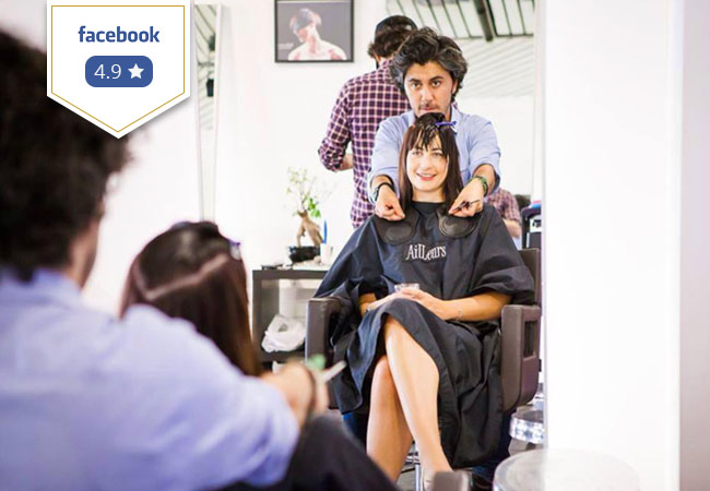 4.9 Stars on Facebook

Ailleurs Hair Salon (Geneva Centre): Cut or Color


	Cut & Mask: 125 CHF 69
	Cut, Color & Mask: 235  CHF 119


​​​Contemporary hair salon owned & managed by award-winning former art director of one of the world's most established hair brands
 Photo
