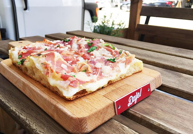 4 Stars on TripAdvisor, 4.9 Stars on Facebook

Delicious Rome-Style
Pizza By The Slice at Daje! 


	Pay CHF 18 for CHF 30 credit valid on food & drinks
	Valid dinner & lunch ​for take-away (no eat-in)
	Valid at Daje Bastion & Daje Terrasière

 Photo