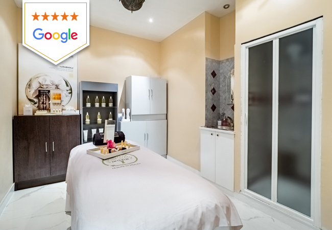 5 Stars on Google

Pampering Treatments at SBC Spa in Eaux-VIves


	1h Decléor®Facial
	2h Full-Body Oriental Ritual 
	2h Duo VIP Private Spa for 2 People

 Photo