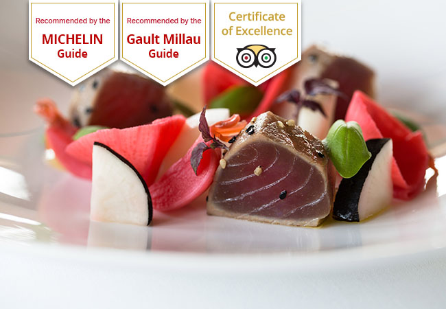 Michelin Guide & GaultMillau Selection 

Le Loti at La Réserve Genève: 4-Course Fusion-Cuisine Dinner for 2 PeopleGourmet seasonal cuisine using
prime products cooked to perfection
 in one of Geneva's best restaurants.
Valid Dinner 7/7 Excluding Saturdays
 Photo