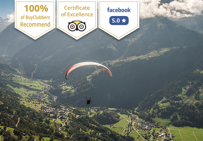 >Sale Extended<
​Recommended by 100% of BuyClubbers
Tandem Paragliding Over Amazing Verbier with Verbier Summits

Verbier's best-rated paragliding school, awarded a TripAdvisor Certificate of Excellence & a perfect 5-star based on 70 reviews
 Photo