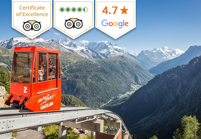 TripAdvisor Cert. of Excellence Switzerland's Best: Mountain Rail-Cars Trip to the Emosson Dam in Valais (Family Friendly) with VerticAlp EmossonRide the world's steepest double-decker funicular 2000 meters up with stunning views of Mont Blanc & the Emosson dam, and stop to trek if you want. 1h30 from Geneva, 1h35 from Lausanne
 Photo