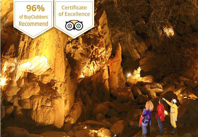 Recommended by 96% of BuyClubbers
​2 Entries to the Vallorbe Caves ('Grottes de Vallorbe'): Europe's Most Fascinating Cave Complex, Just 1h20 from Geneva & 40 min from Lausanne For all ages & physical-ability levels
 Photo