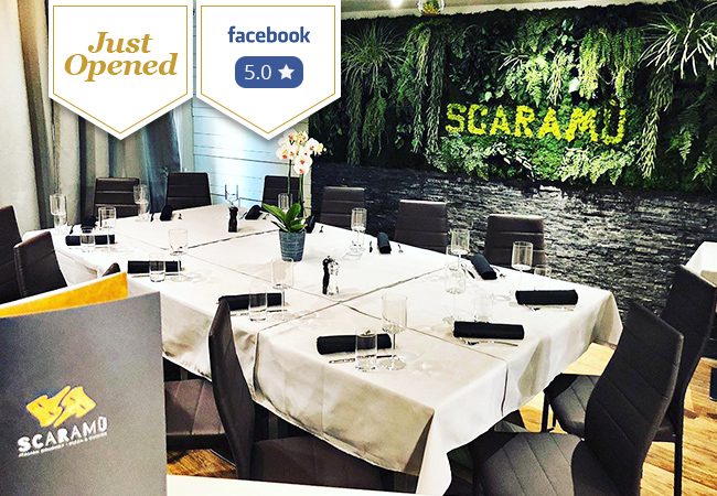 Just Opened,
5 Stars on Facebook
South-Italy Cuisine at Scaramu (Eaux-Vives) by the Former Chef of Brasserie du Parc des Eaux-Vives:
CHF 100 Credit

Delicious Sardinia & Campania specials - from classic pizzas to grilled octopus
 Photo
