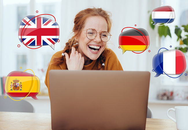 Online Language Courses (French, German, Spanish, Dutch, English) with Captain Language


	6 months: 290 CHF 79
	12 months: 530 CHF 99
	24 months  + 6 months free bonus: 995 CHF 139

 Photo