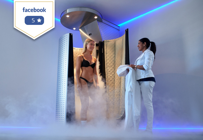 5 Stars on Facebook
2 or 5 Cryotherapy Sessions at Swiss Cryotherapy Center (Geneva, Nyon & Lausanne)

Flash exposure to subzero temperatures helps increase metabolism, relieve muscle pain & increase energy levels
 
 Photo