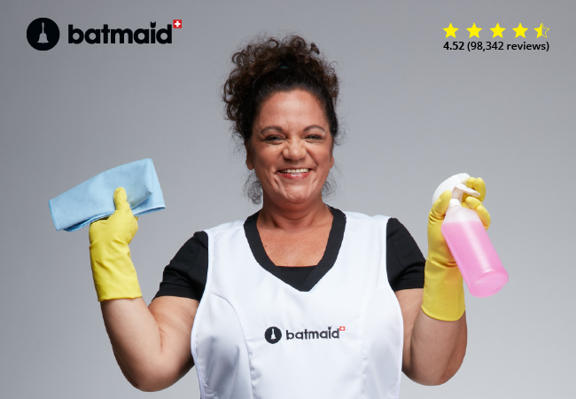 Cleaning Made Easy!

Professional Home Cleaning (Declared & Insured) by Batmaid


	6 Hours: 210 CHF 159
	9 Hours: 315 CHF 249 
	12 Hours: 420 CHF 349

 Photo