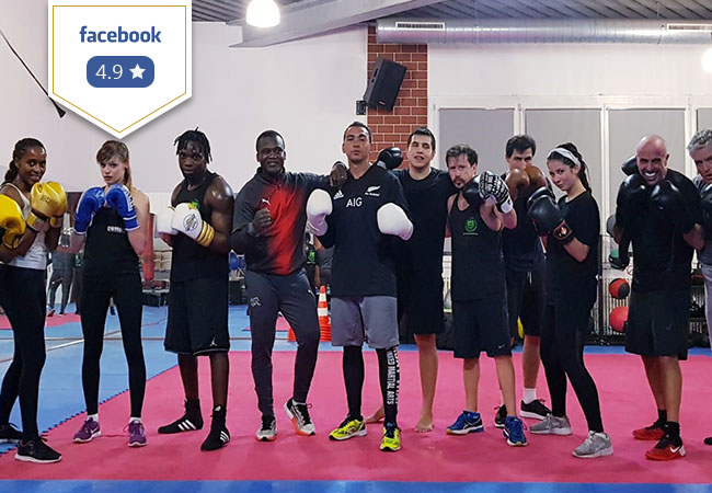 4.9 Stars on Facebook
10 Martial Arts / Fitness Classes at DFC, incl: Thai Boxing, English Boxing, TaeBo & CrossTraining

30 classes/ week to choose from Mon-Sat
 Photo