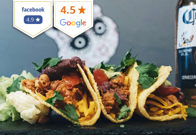 4.9 Stars on Facebook

Mexican Tex-Mex Cuisine at Los Bandidos (Plainpalais): Burritos, Tacos or Fajitas plus Drinks for 2


	Valid lunch Mon-Sat & dinner Thu-Sat
	Eat-In & Takeaway

 Photo