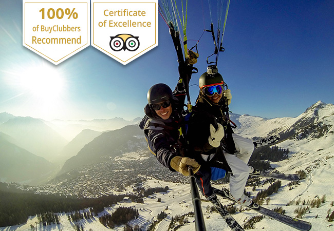 ​Recommended by 100% of BuyClubbers
Tandem Paragliding Over Verbier's Beautiful Snowy Mountains with Verbier Summits
Breathtaking views with Verbier's #1 rated paragliding school, awarded TripAdvisor's Certificate of Excellence & a perfect 5-star rating

 
 Photo
