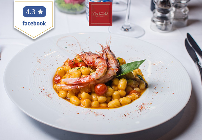 4.3 Stars on Facebook

Lobster, Clam Linguine, Shrimp Gnocchi & More Italian Seafood Specials at
Via Roma Ristorante:
CHF 160 Food & Drinks Credit

Delicious Italian seafood specials at this stylish Carouge restaurant
p.p1 {margin: 0.0px 0.0px 0.0px 0.0px; font: 12.0px 'Helvetica Neue'}

 Photo