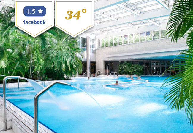 4.5 Stars on Facebook,
34°C All Winter​

2 Entries to Bains de Cressy Heated Thermal Baths & Wellness Center, Just 20 Minutes from Geneva. Valid 7/7This relaxing wellness complex incl heated pools, hammam, jacuzzi & more
 Photo