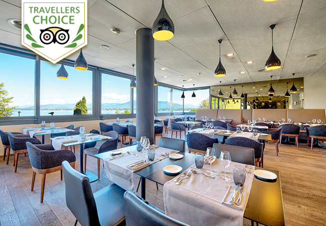 Tripadvisor Travellers Choice Award
Contemporary Italian Cuisine & Beautiful Lake Views at O'Five (Versoix): CHF 120 Credit Valid 7/7

Delicious food & panoramic views of the lake and Mont Blanc make this a unique dining experience. Valid dinner Tue-Sat & lunch 7/7
 Photo