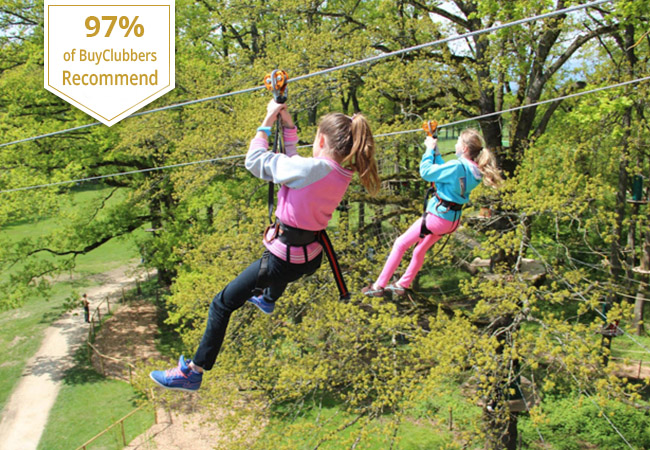 Recommended by 97% of Buyclubbers

2 Passes to Parc Aventure Genève Rope-Park for Adults & Kids from Age 5+, Valid 7/7 All Summer

Let's go outside! Enjoy a great family day out swinging from treetops, crossing obstacles, climbing webs & more
 Photo