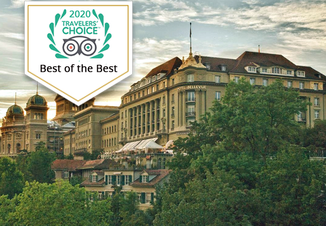 Winner of Tripadvisor Highest Award: Travellers' Choice 2020
Bern Getaway at the 5* Bellevue Palace Hotel
Ultimate luxury in the capital's center, at the hotel selected by the Swiss Confederation to host the VIP guests of the state. 1 Voucher = 1 night for 2 people
 Photo