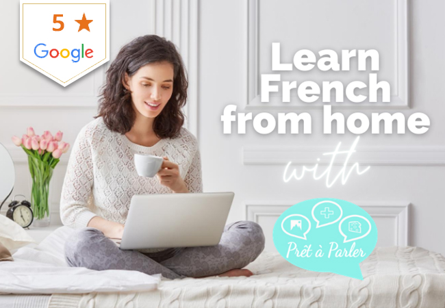 5 Stars on Google

5 x Private Online French Lessons with Prêt à Parler


	Lessons Mon-Sat at the time you want
	Also includes access e-learning platform with 200+ lessons & webinars
	​Can be used for FIDE (Swiss permits / naturalisation) + DALF/DELF prep

 Photo