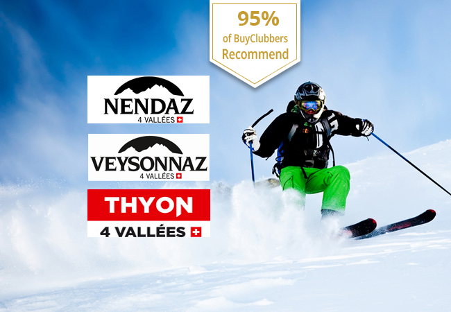 Sale Extended
Daily Ski Pass to Les 4 Vallees "Printse" Sector incl:


	Nendaz
	Veysonnaz
	Thyon
	​Valid 7/7 all season. Incl COVID Insurance: vouchers will be extended to next year if the resort closes for 6 weeks or more

 Photo