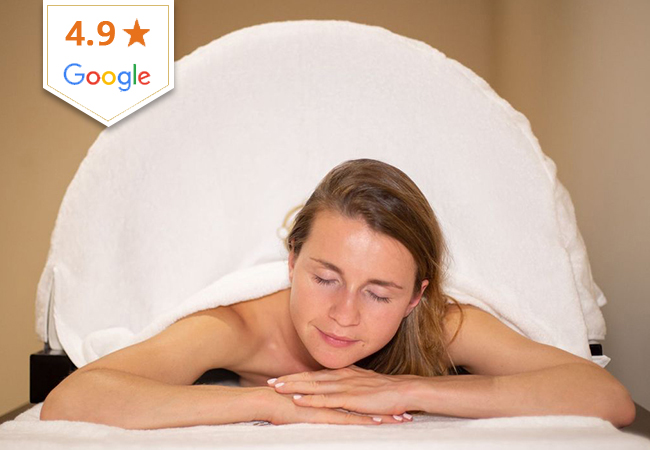 "Burn 600 calories in 30 minutes" - ELLE

Iyashi Dome Private Infrared Sauna at Namaka 7/7 (P&acirc;quis)1 or 3 private Iyashi Dome sessions at this beautiful center open 7/7 and rated 4.9 stars on Google
 Photo