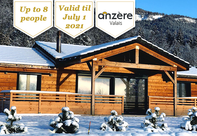 Valid til July 1, 2021
​Anzère (Valais) Getaway: 2-Nights for Up to 8 People in Private Chalet at the Just-Opened Woodland Village ResortThis eco-friendly chalet village - 10 minutes from the ​Anzère lifts - is perfect for winter & summer. Just 2h from Geneva & 1h20 from Lausanne
 Photo