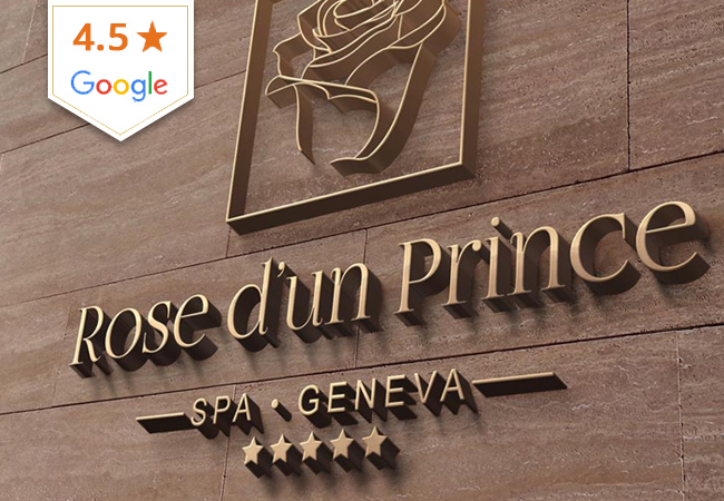 4.5 Stars on Google
Rose d'un Prince Spa (Champel)


	1h Facial 160 69
	1h Massage: 200 79
	2h15 Body Ritual: 260 129


Beautiful Champel spa offering pampering treatments, premium facilities & great open hours
 Photo