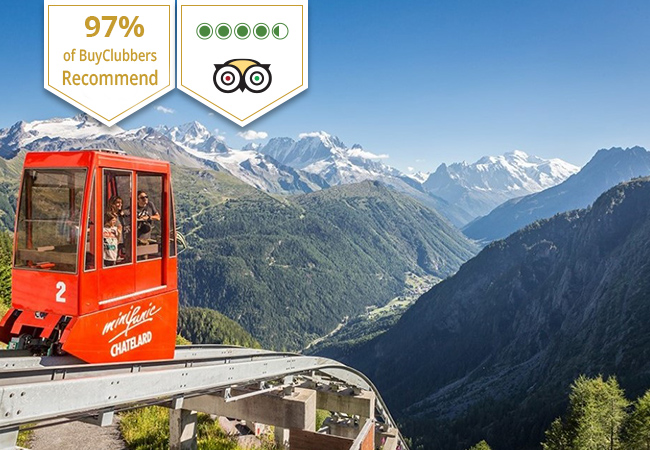 Recommended by 97% of BuyClubbers
​Switzerland's Best: Mountain Rail-Cars Trip to the Emosson Dam in Valais (Family-Friendly) with VerticAlp Emosson​Ride the world's steepest double-cabin funicular 2000 meters up with stunning views. 1h35 from Geneva, 1h20 from Lausanne
 Photo