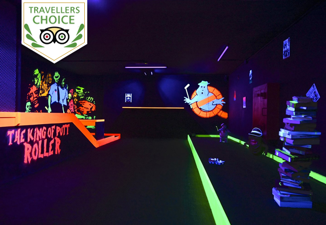 Tripadvisor Travellers Choice
Rollers Mini-Golf Cocktail Bar in Eaux Vives. 1 Voucher = Golf & Cocktails (or Soft Drinks for Kids) for 2 People

400m&sup2; of movie-themed indoor mini-golf, creative cocktails & great music
 Photo