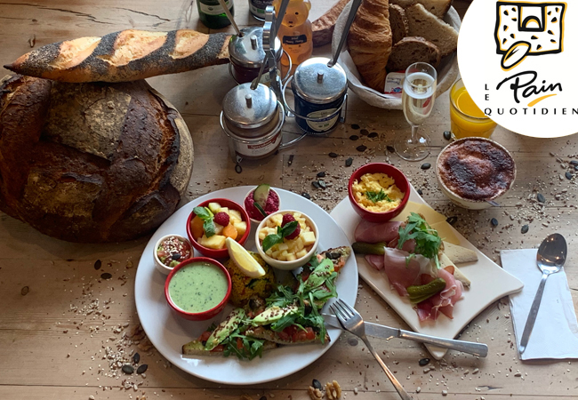 Vouchers Added
Brunch 7/7 for 2 People at Le Pain Quotidien (Rive & Georges Favon)

2 x Royal Brunches incl eggs, avocado toast, tabbouleh​ salad, beetroot caviar, bread-basket, hot & cold drinks & more
 Photo